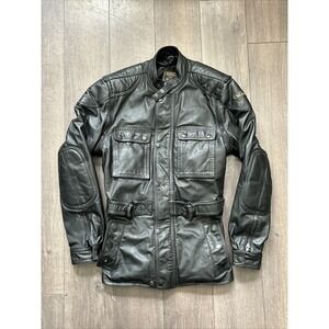 Vintage Hein Gericke Cafe Racer Motorcycle Jacket Womens Black Leather  Sz 36